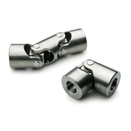 Otto Ganter Stainless Steel Universal Joint with Friction Bearing Single or Double, DIN 808